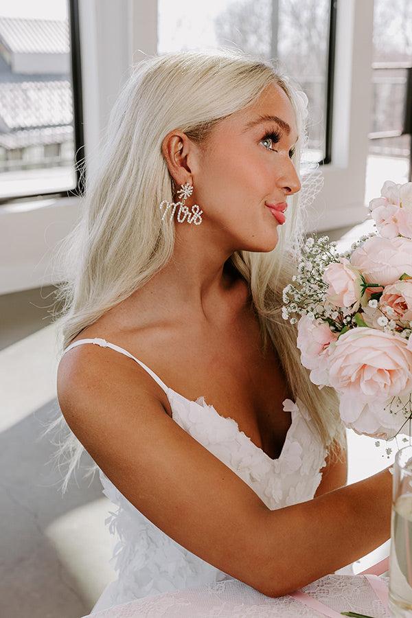 Impressions Mrs. Rhinestone Earrings in Gold