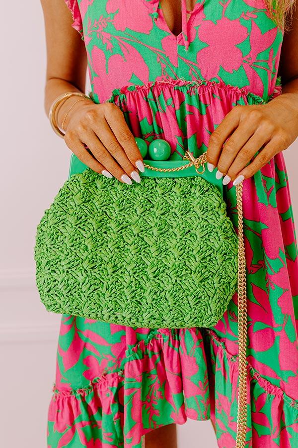 Impressions Naomi Woven Crossbody In Kelly Green