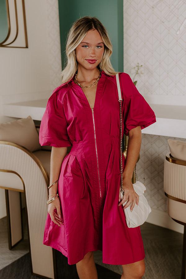 Impressions Napa Girls Trip Mini Dress In Berry