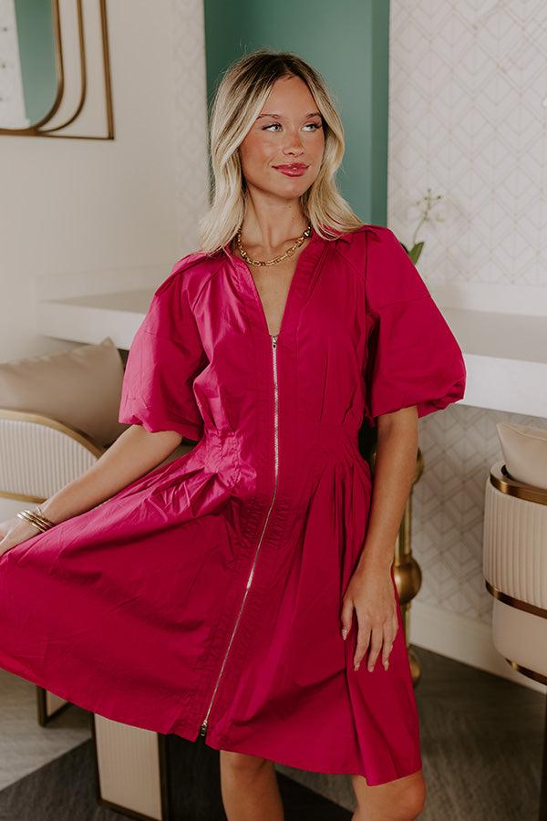 Impressions Napa Girls Trip Mini Dress In Berry