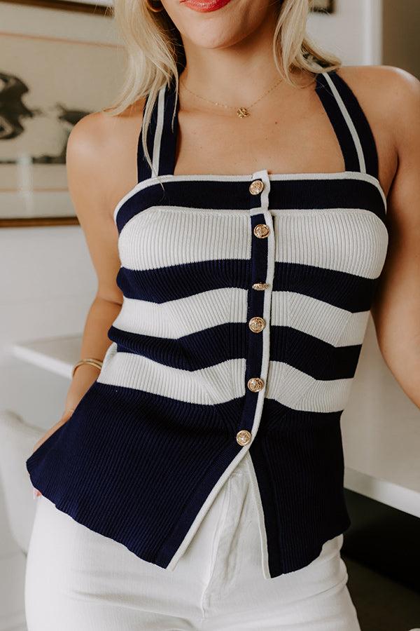 Impressions Nautical Dreams Knit Stripe Top