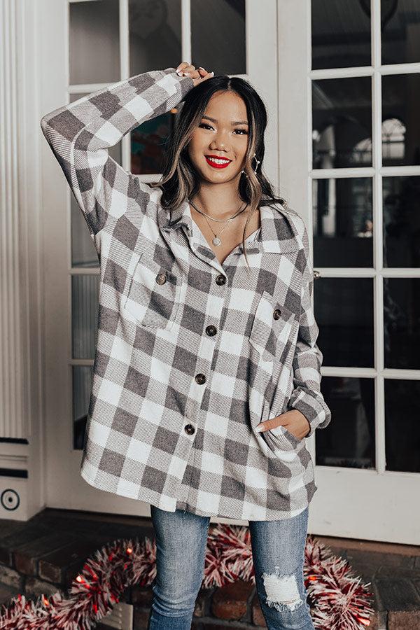 Impressions Need Your Opinion Plaid Top In White