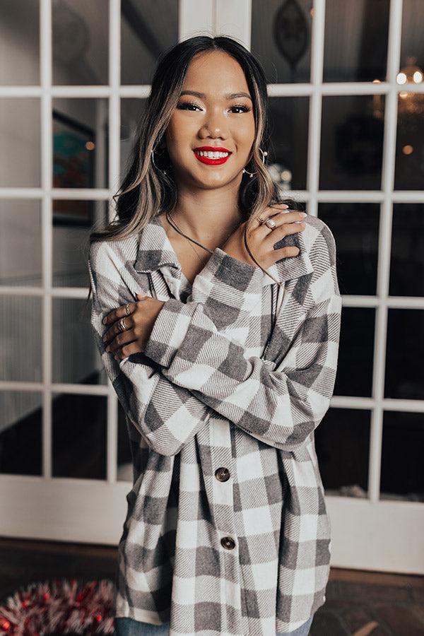 Impressions Need Your Opinion Plaid Top In White