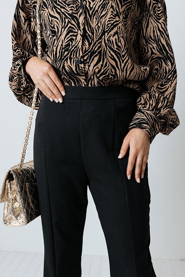 Impressions Never Stray High Waist Pants In Black