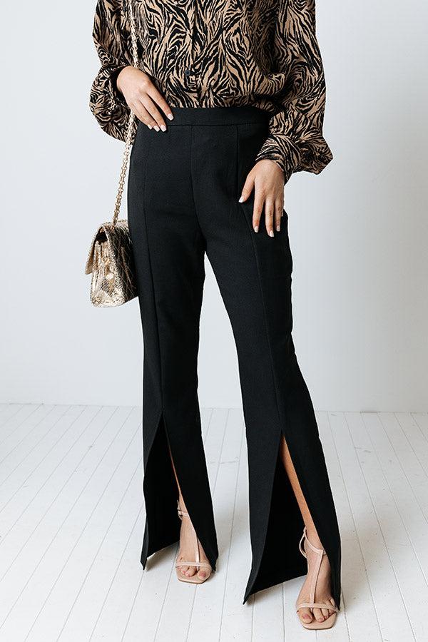 Impressions Never Stray High Waist Pants In Black