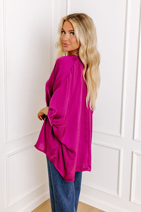 Impressions New To Town Shift Top In Berry