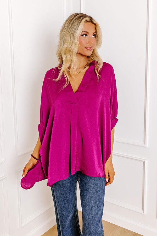Impressions New To Town Shift Top In Berry