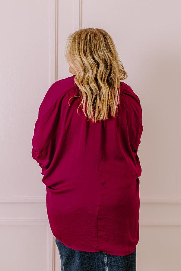 Impressions New To Town Shift Top In Berry Curves