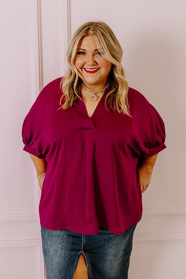 Impressions New To Town Shift Top In Berry Curves