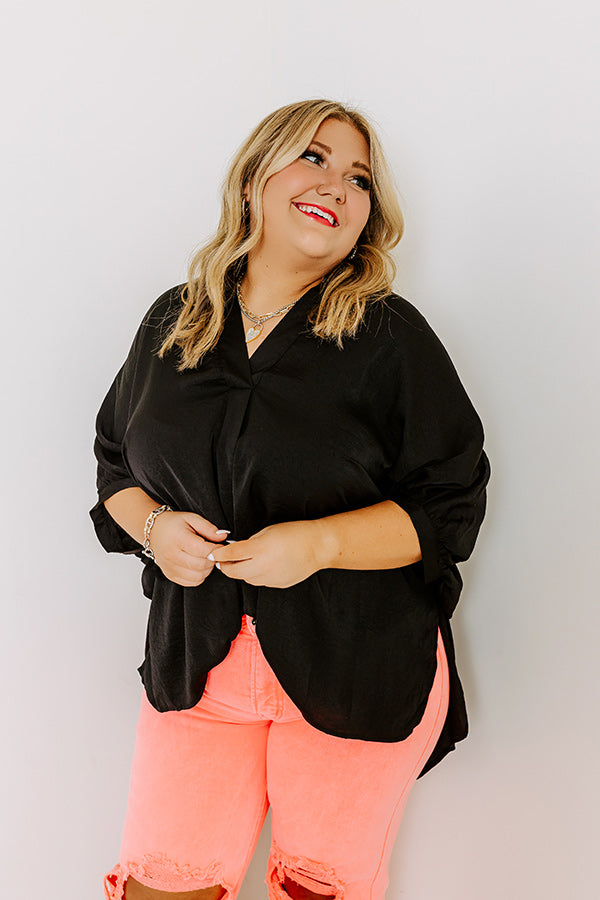 Impressions New To Town Shift Top In Black Curves