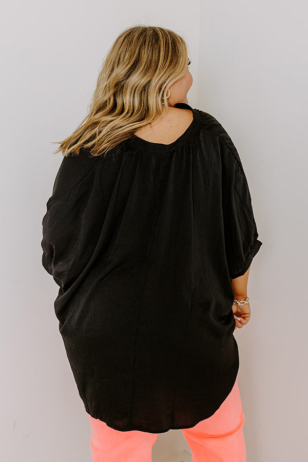 Impressions New To Town Shift Top In Black Curves