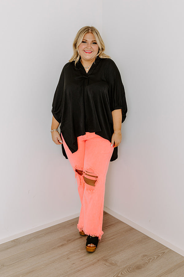 Impressions New To Town Shift Top In Black Curves