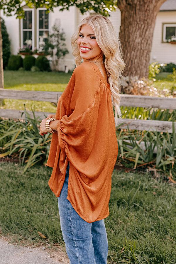 Impressions New To Town Shift Top In Camel Curves