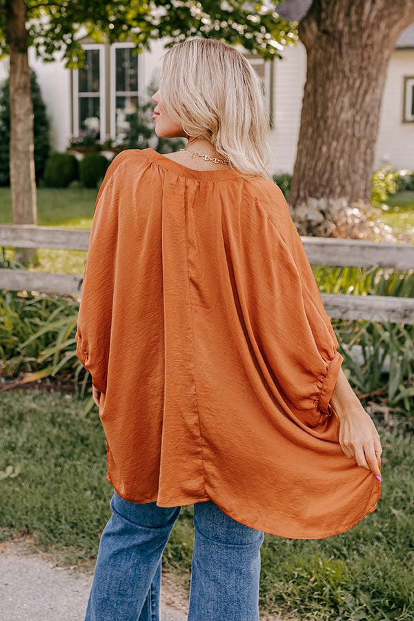 Impressions New To Town Shift Top In Camel Curves