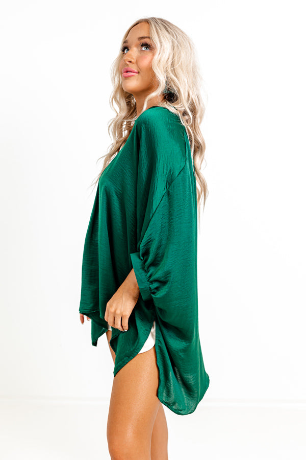 Impressions New To Town Shift Top In Hunter Green