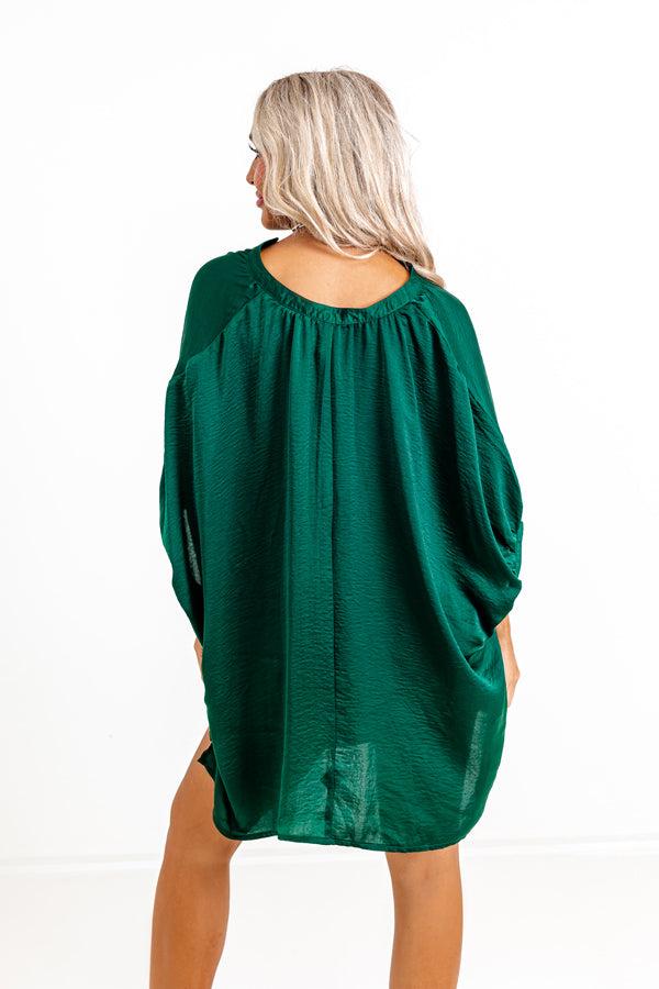 Impressions New To Town Shift Top In Hunter Green