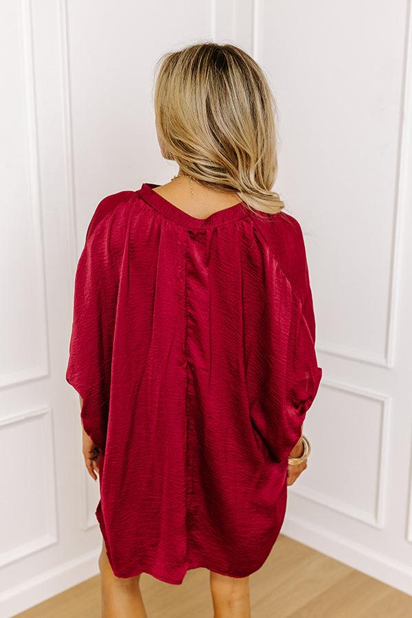 Impressions New To Town Shift Top In Wine