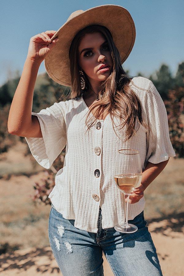 Impressions No Troubles Knit Top In Ivory