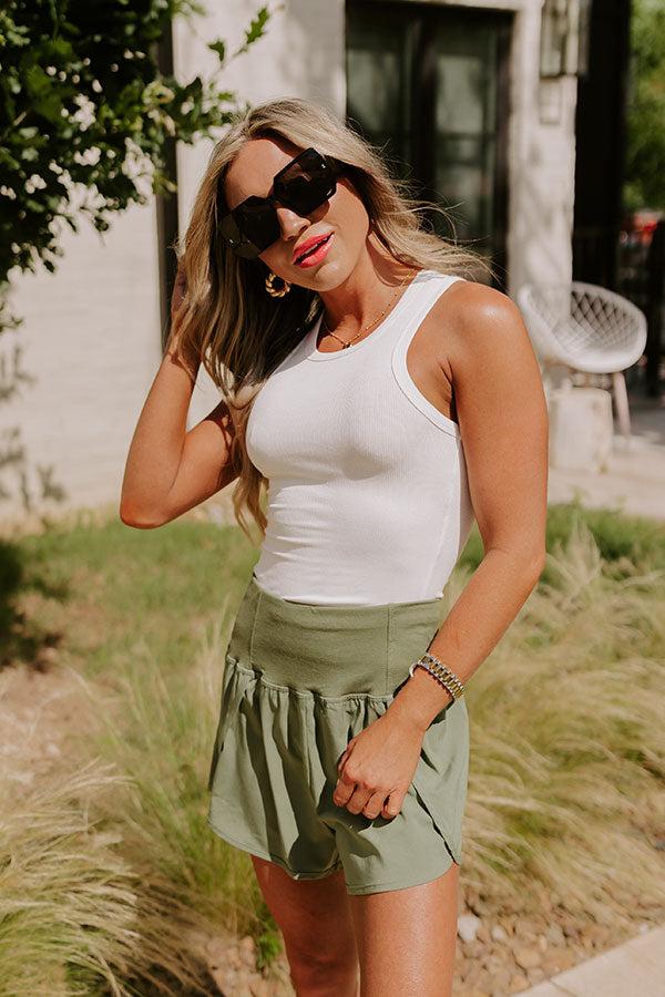 Impressions Not Your Basic Ribbed Top In White