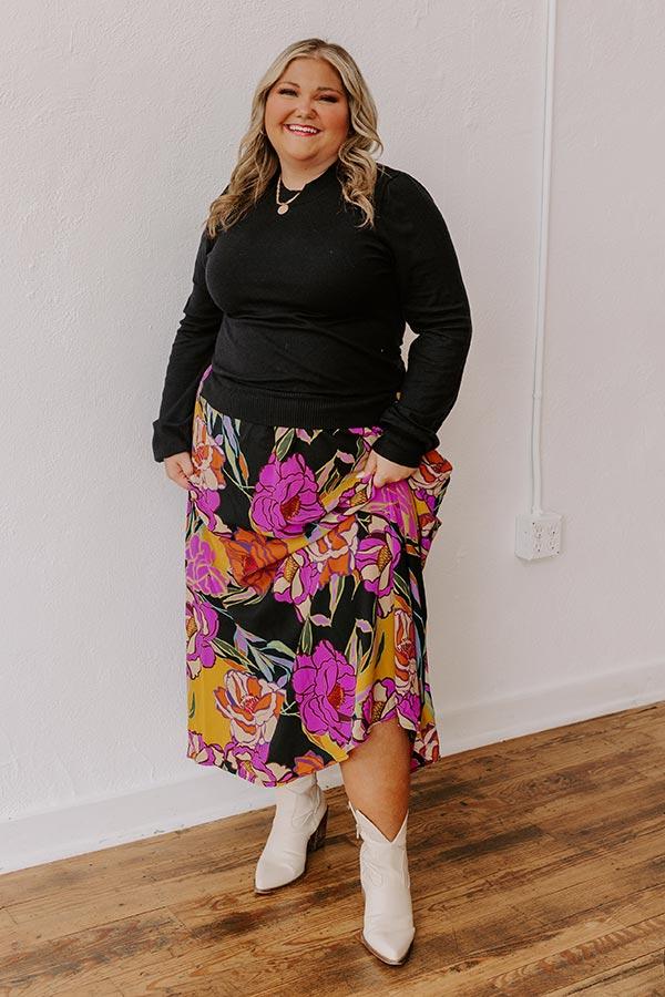 Impressions Novel Romance Floral Maxi Dress Curves