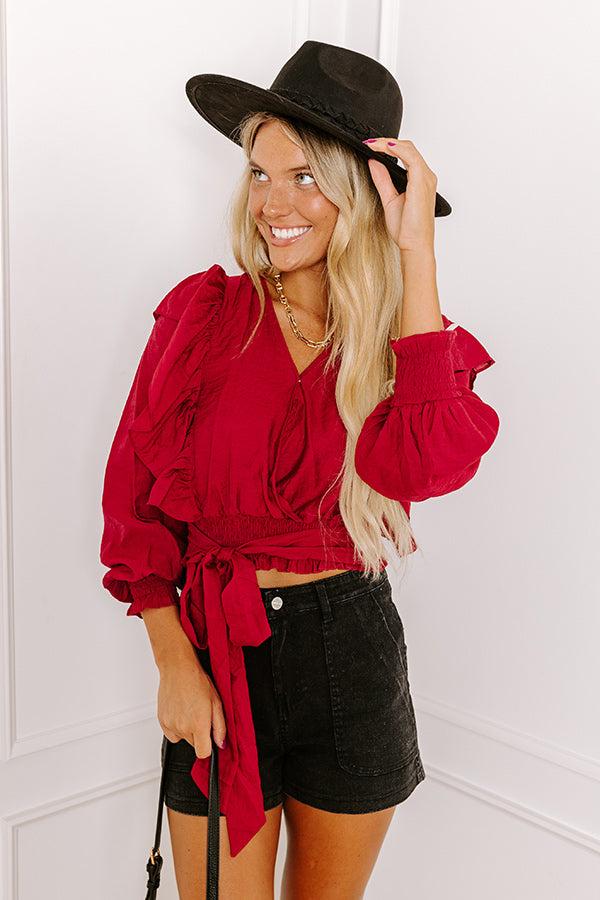 Impressions Novel Romance Top In Wine