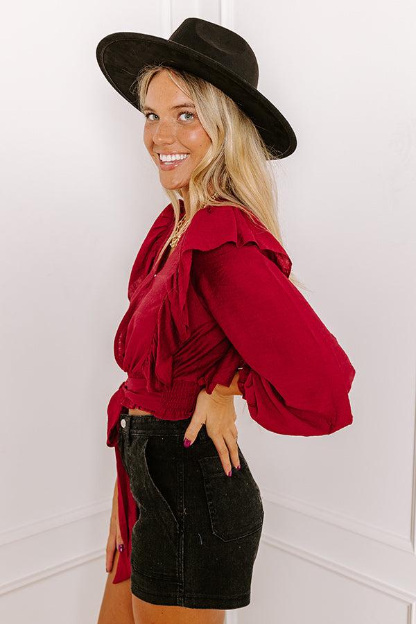 Impressions Novel Romance Top In Wine