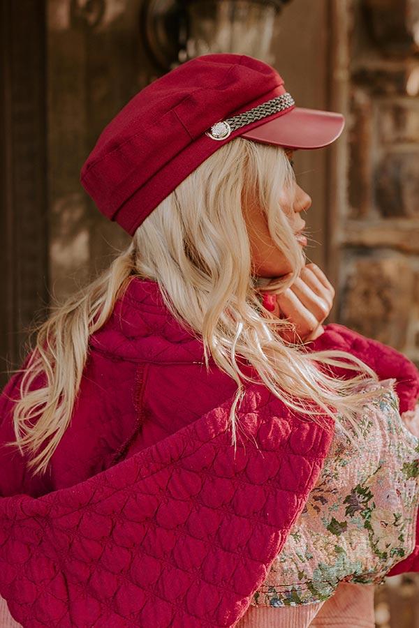 Impressions NYC Bound Cabbie Hat In Wine