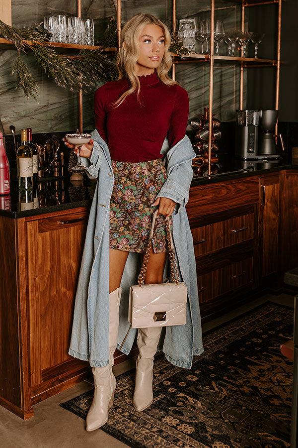 Impressions NYC Chic Knit Top In Wine