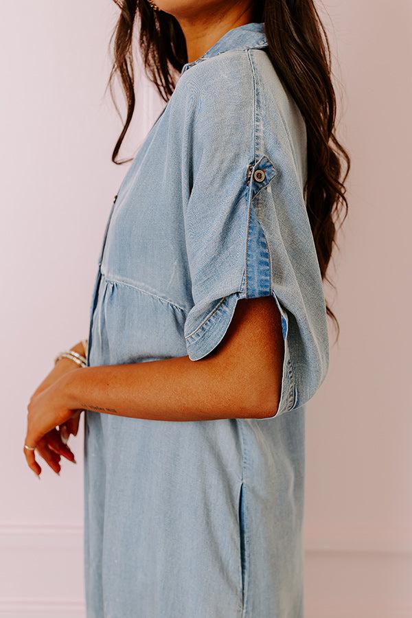 Impressions NYC Ready Chambray Maxi Dress