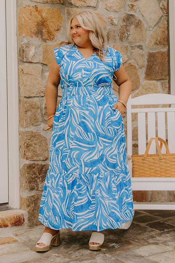 Impressions Ocean Whisper Midi Dress Curves