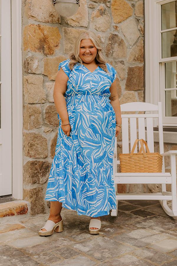 Impressions Ocean Whisper Midi Dress Curves