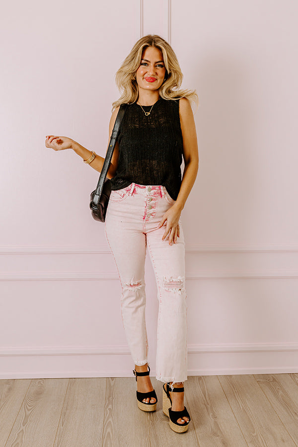 Impressions Oceans Away Knit Top In Black