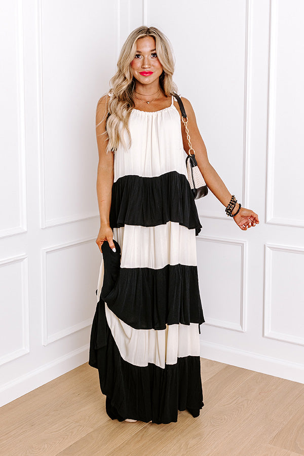 Impressions Oceanside Bliss Tiered Maxi Dress