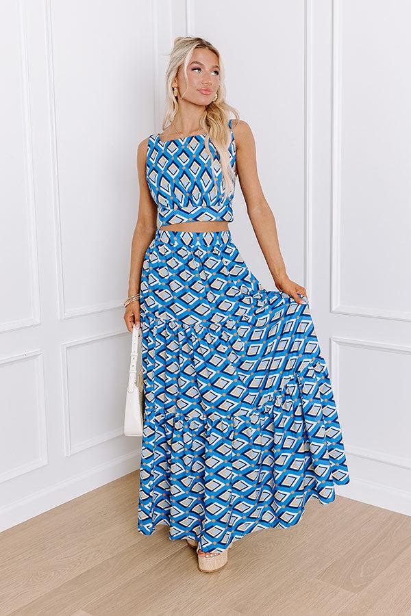 Impressions Oceanside Brunch High Waist Maxi Skirt