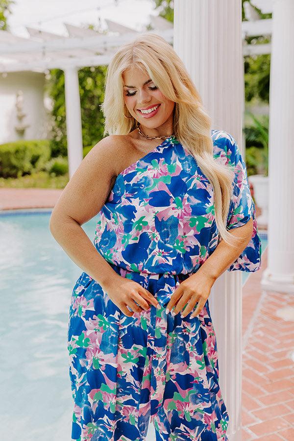 Impressions Oceanside Gala Satin Jumpsuit Curves