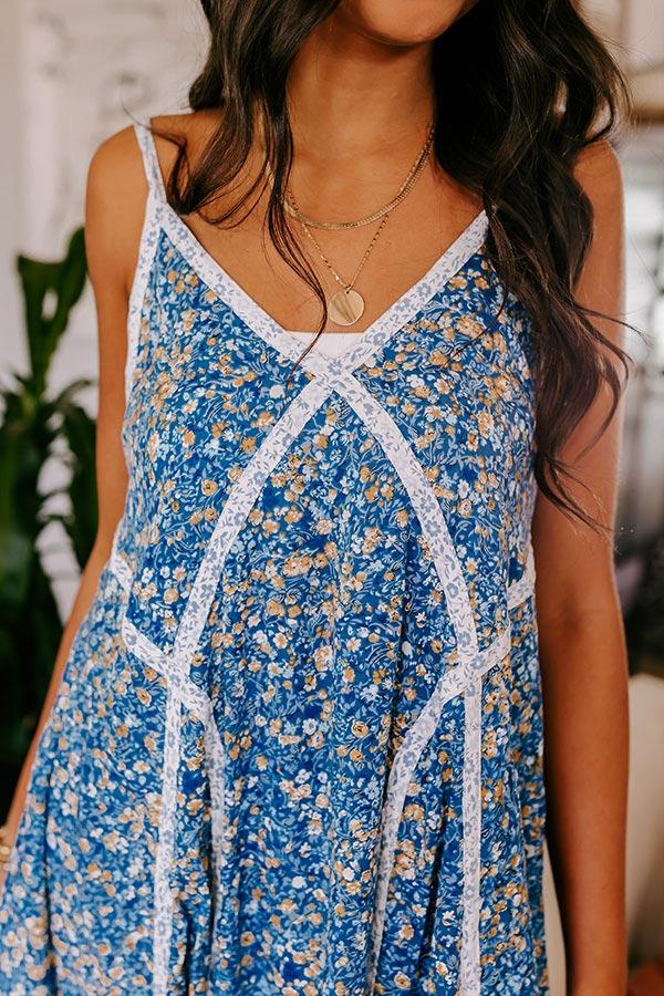 Impressions Odds And Ends Shift Dress In Blue