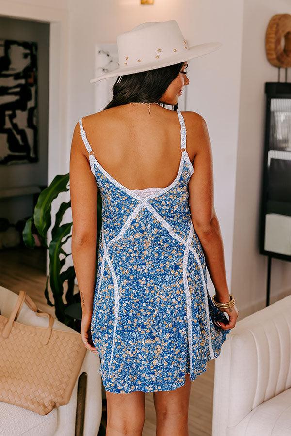 Impressions Odds And Ends Shift Dress In Blue