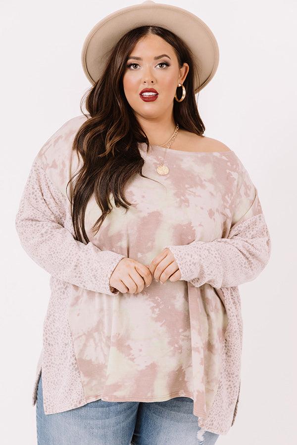 Impressions Off We Go Tie Dye Shift Top Curves