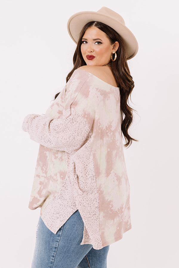 Impressions Off We Go Tie Dye Shift Top Curves