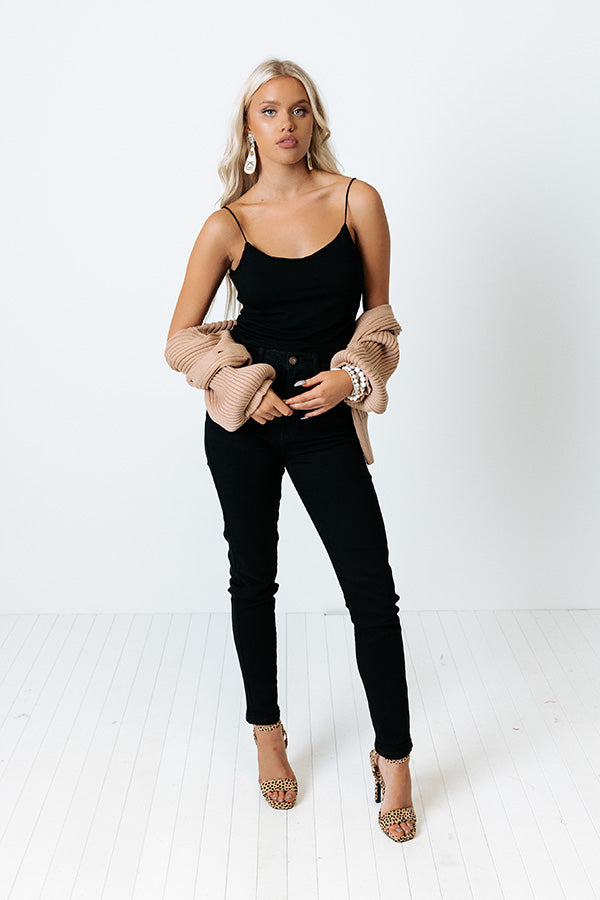 Impressions Oh Snap Crop Top In Black