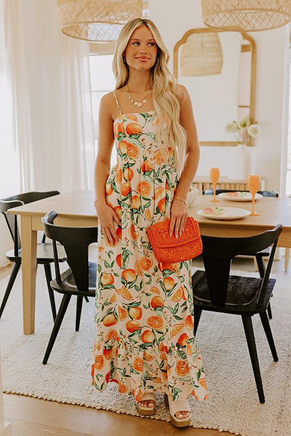 Impressions On Holiday Maxi Dress In Orange