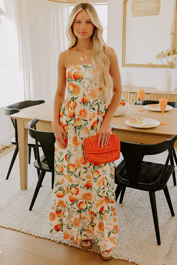 Impressions On Holiday Maxi Dress in Orange