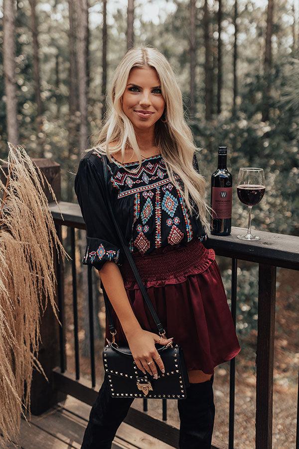 Impressions On My Heart Embroidered Shift Top