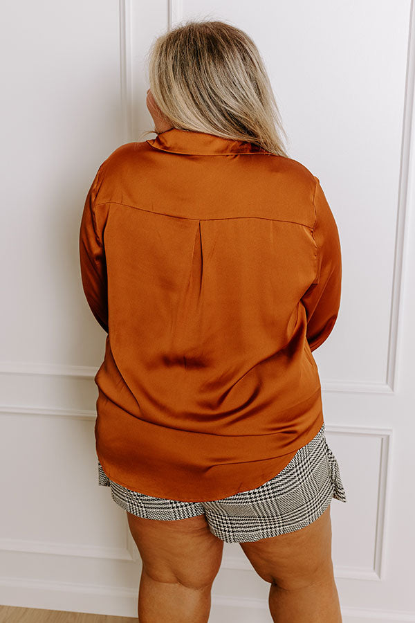 Impressions On The Scene Satin Button Up Curves