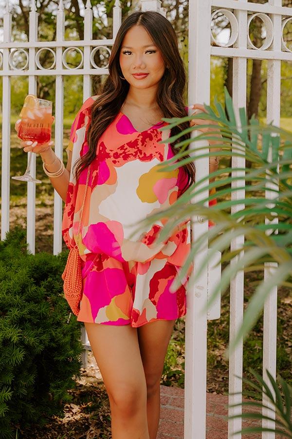 Impressions On Vacay Time Caftan Top