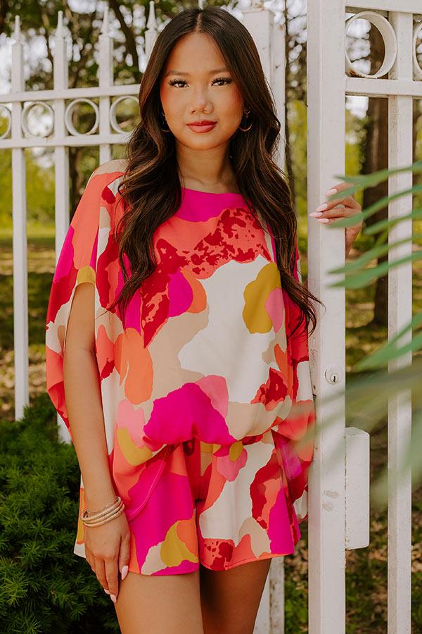 Impressions On Vacay Time Caftan Top