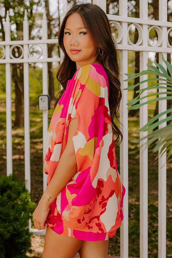 Impressions On Vacay Time Caftan Top