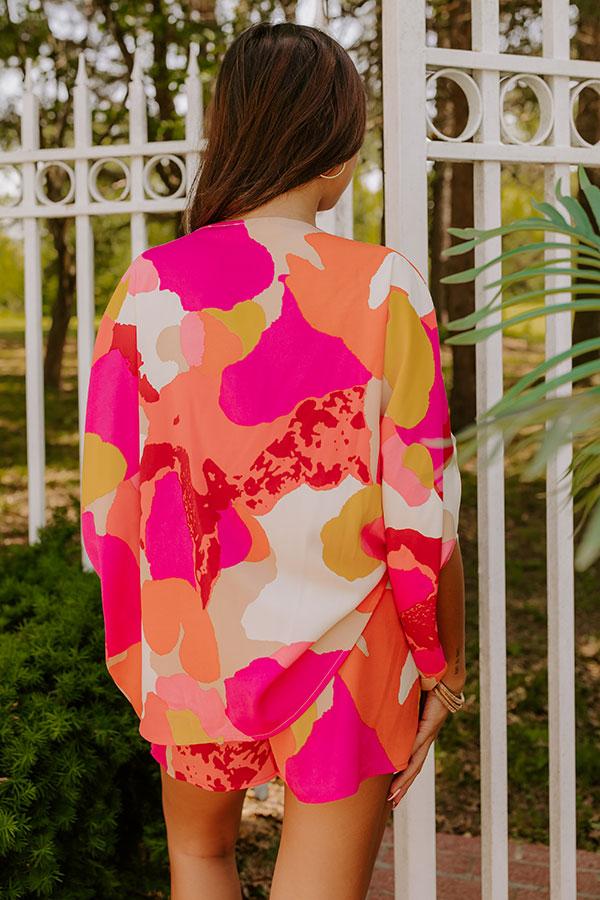 Impressions On Vacay Time Caftan Top