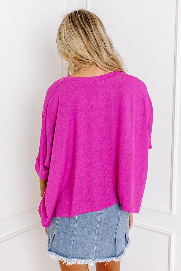 Impressions One Way Ticket Shift Top In Berry