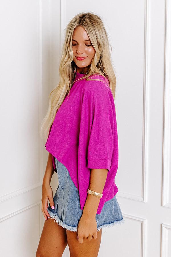 Impressions One Way Ticket Shift Top In Berry